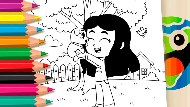 Boiadeirinha e o Filhotinho para Colorir GRÁTIS ▷ Pinte Online