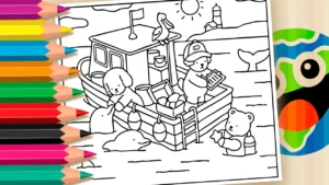 Desenho para colorir Bobbie Goods e o Resgate Marinho: Ursinhos e Cachorrinhos para Colorir