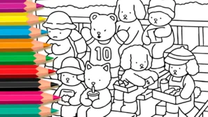 Desenho para colorir Jogo do meu Time: Desenho Estilo Bobbie Goods para Colorir Online