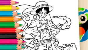 Desenho para colorir Desenho do Luffy (One Piece) para Colorir Online