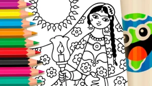 Desenho para colorir Desenho de Mulher Persa para Colorir Online