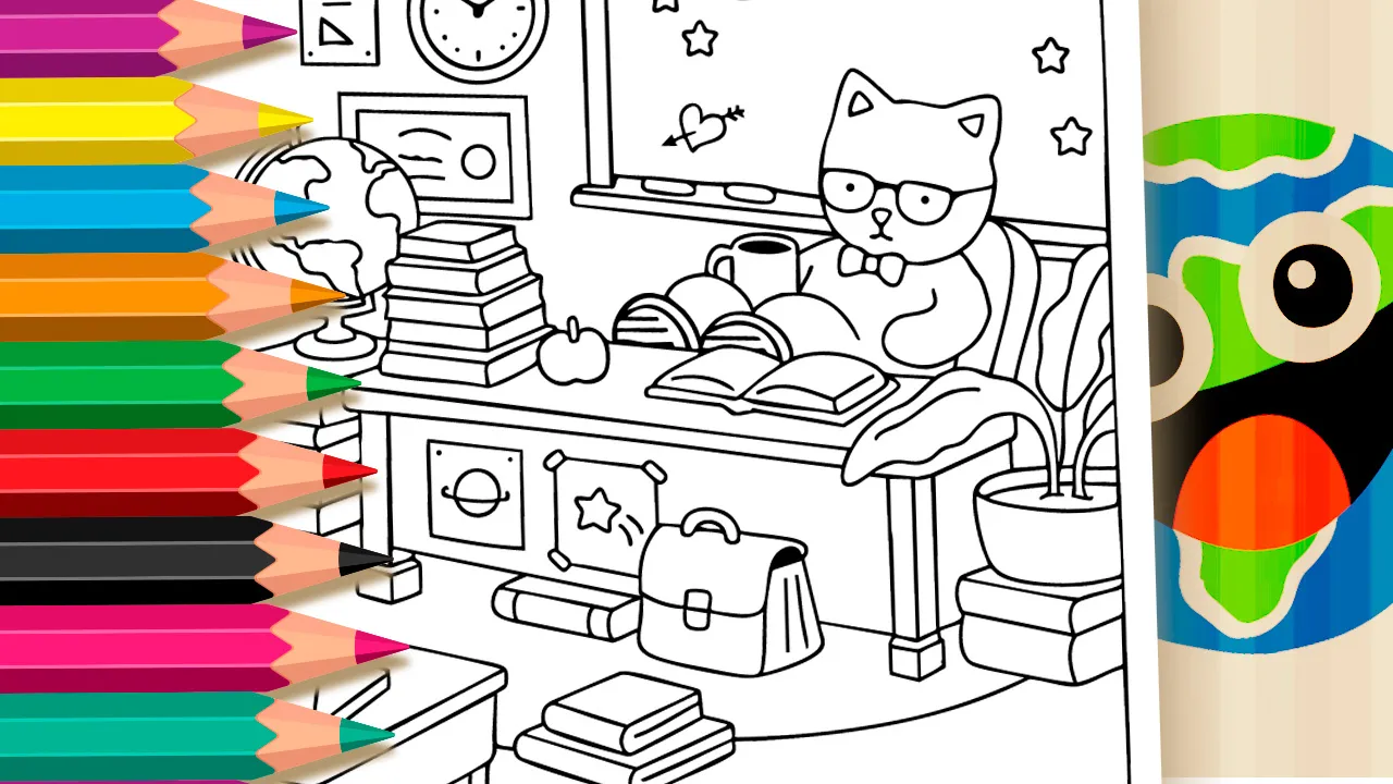 Desenho Escolinha do Professor Estilo Bobbie Goods – Colorir Online