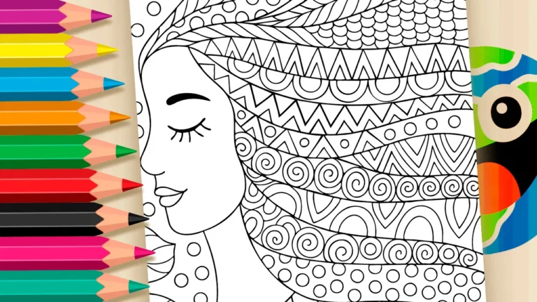 Desenho para Colorir: Sonhos de Uma Garota