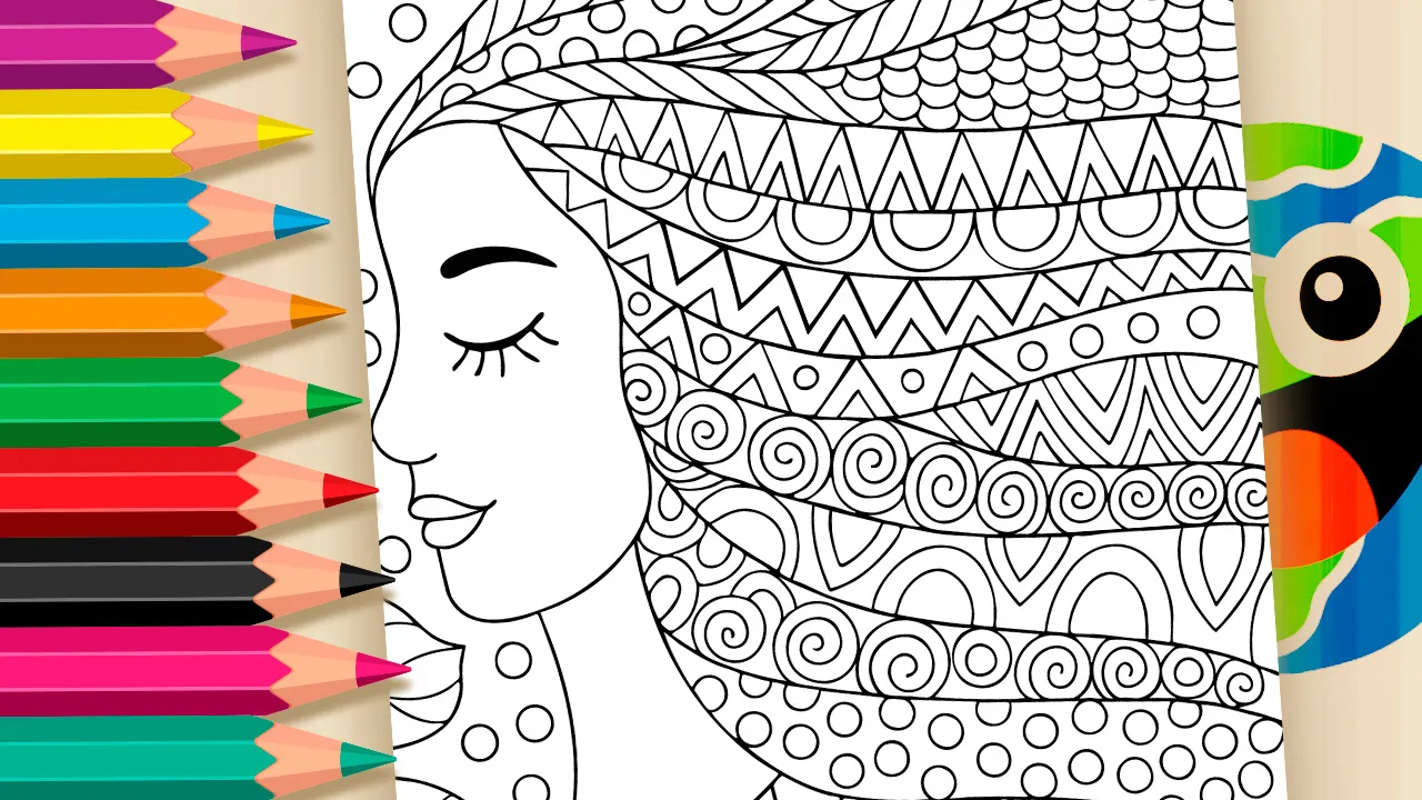 Desenho para Colorir: Sonhos de Uma Garota