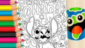 Desenho para colorir Desenho do Stitch GRÁTIS ▷ Pinte "Ohana" no Celular