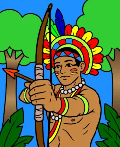 indigena caçando