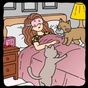 Laura com seus gatinhos