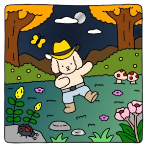 bonequinho no bosque