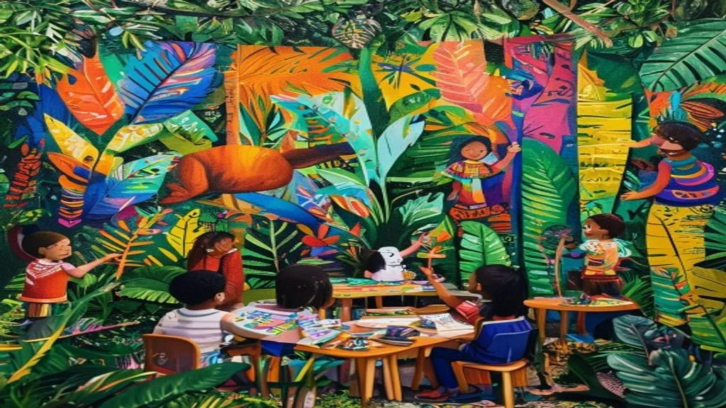 Caça-palavras com matrizes culturais, destacando influências indígenas e africanas na arte para 4º ano.