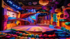 Caça-palavras sobre elementos do teatro e cenografia na disciplina de Arte, para o 6º Ano.