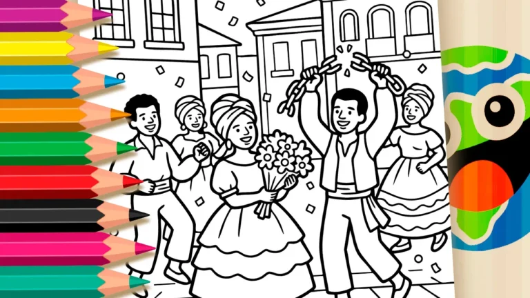Abolição da Escravidão para Colorir GRÁTIS ▷ Pinte!