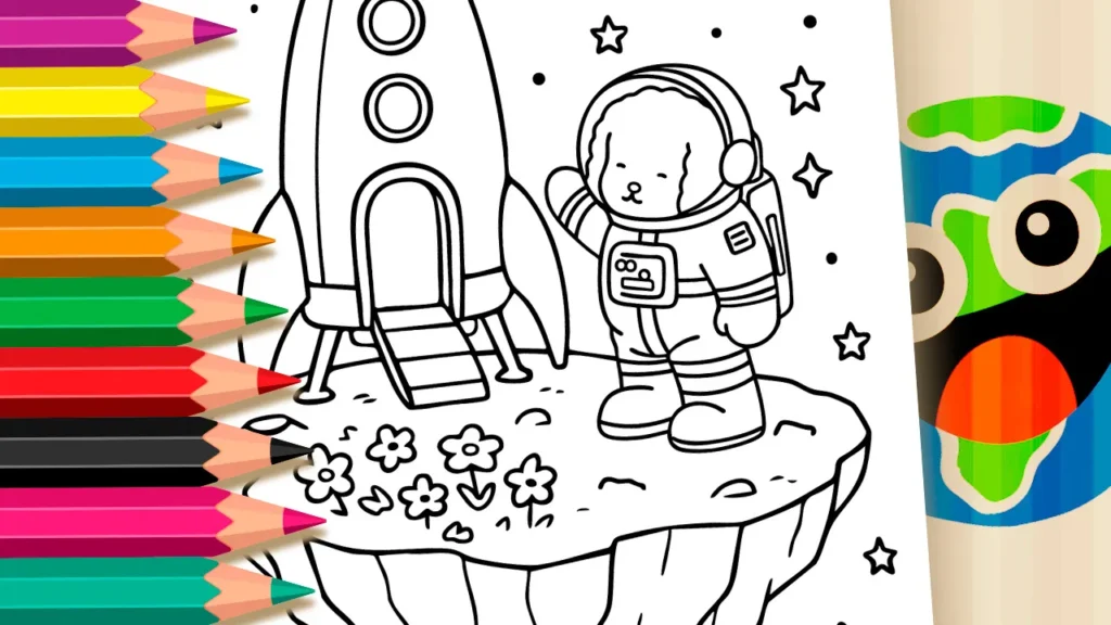 Astronauta estilo Bobbie Goods GRÁTIS ▷ Pinte online