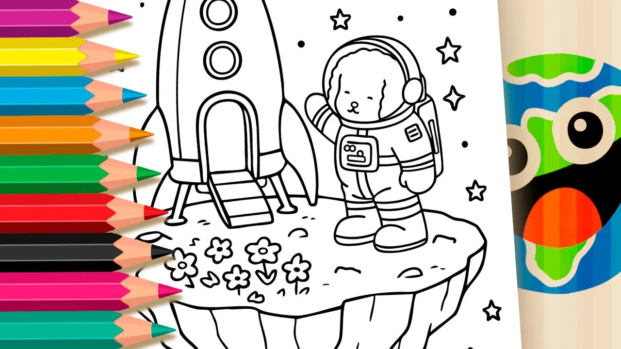 Astronauta estilo Bobbie Goods GRÁTIS ▷ Pinte online