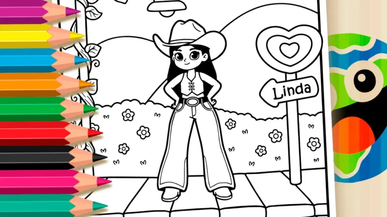 Boiadeirinha Linda para Colorir GRÁTIS ▷ Pinte Online