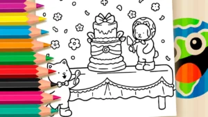 Desenho para colorir Bichinhos Festa de Aniversário GRÁTIS ▷ Colorir Agora