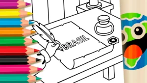 Carta de Caminha para Colorir GRÁTIS ▷ Pinte Online!