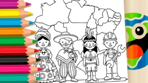 Diversidade do Brasil para Colorir GRÁTIS ▷ Pinte!