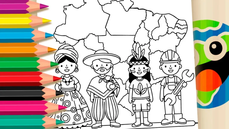 Diversidade do Brasil para Colorir GRÁTIS ▷ Pinte!