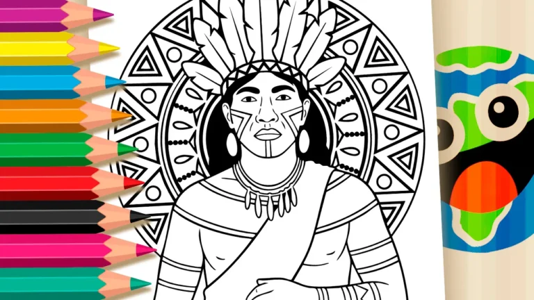 Guerreiro Indígena GRÁTIS ▷ Pinte no Celular