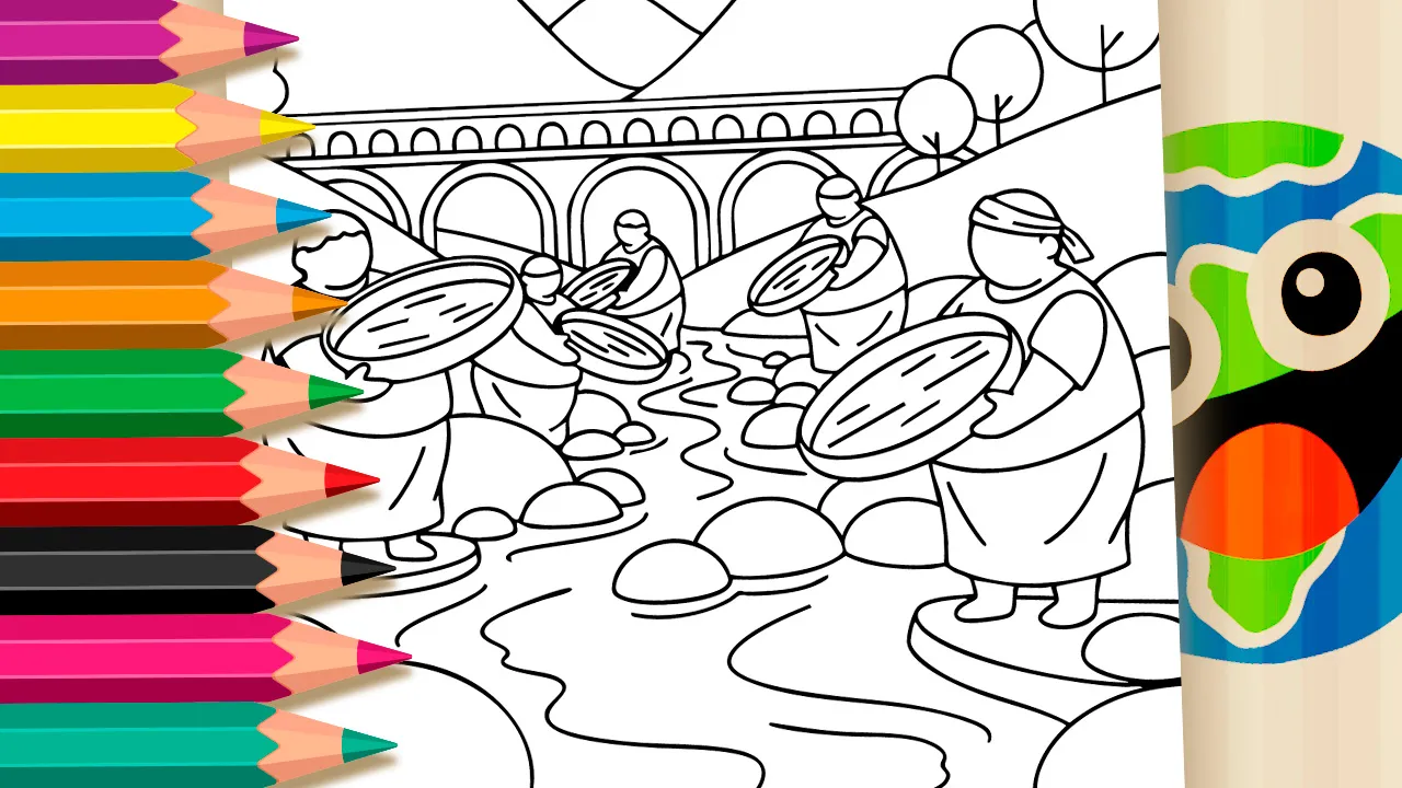 Mineração de Ouro para Colorir GRÁTIS ▷ Pinte Agora!