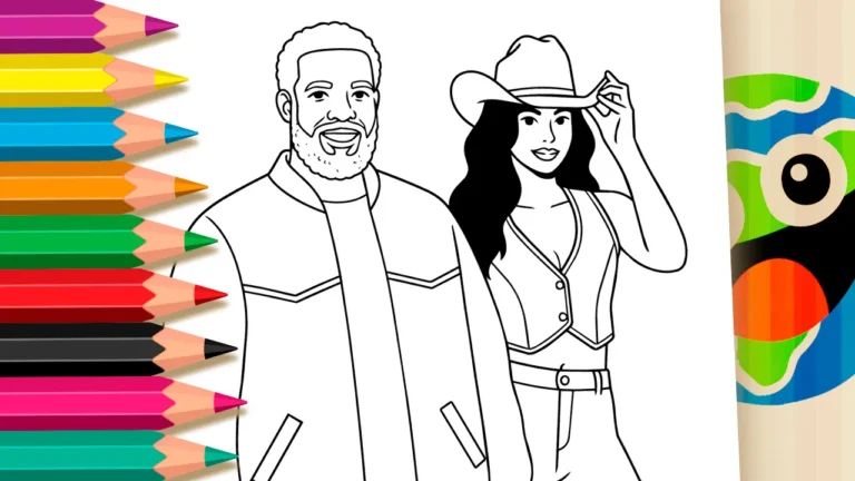 Desenho Péricles e Ana Castela GRÁTIS ▷ Colorir Online