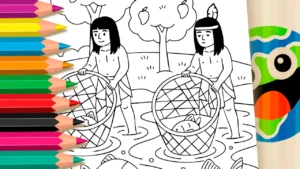 Pesca Indígena para Colorir GRÁTIS ▷ Pinte Agora!