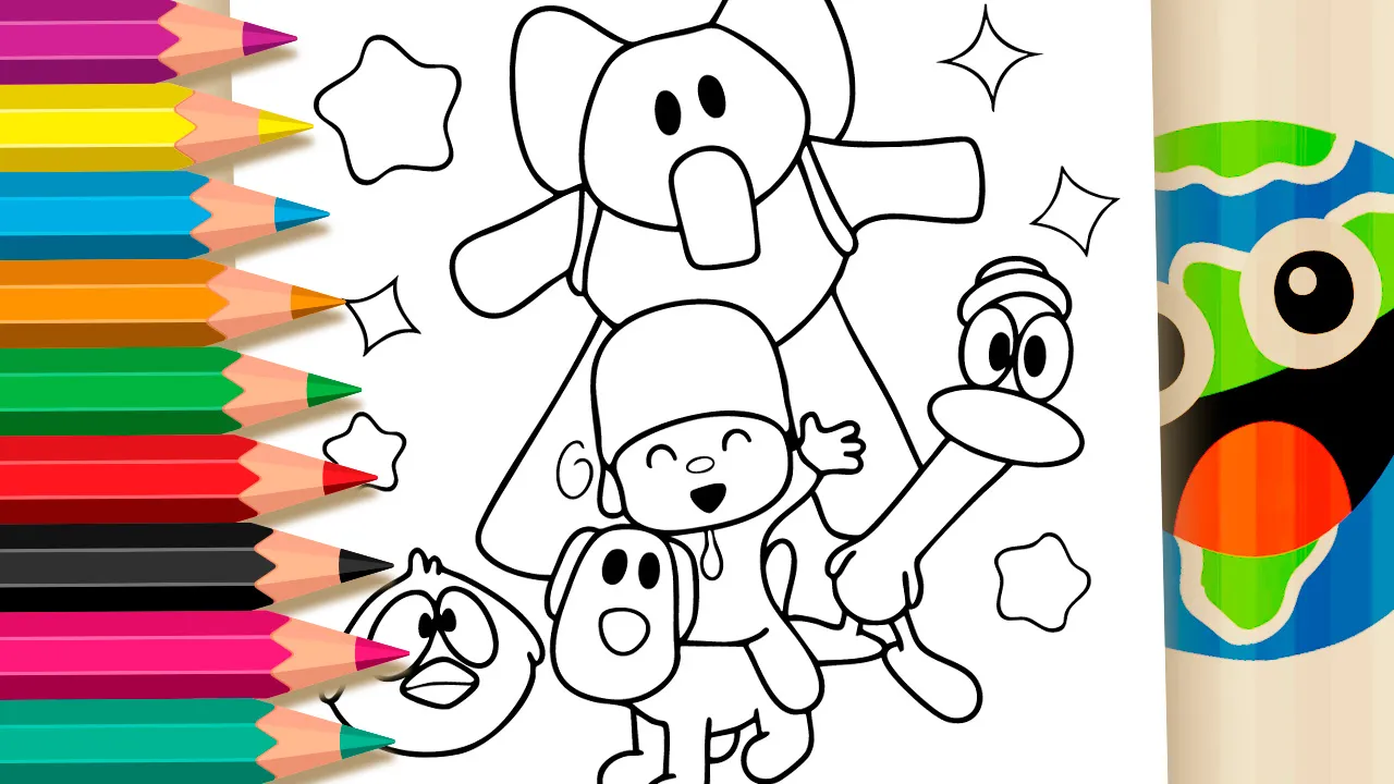 Pocoyo para Colorir GRÁTIS ▷ Pinte Online Fácil