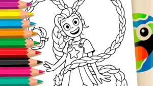 Desenho para colorir Menina Poppy Playtime GRÁTIS ▷ Pinte no celular