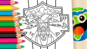Desenho para colorir Moto Harley para Colorir GRÁTIS ▷ Pinte no Celular