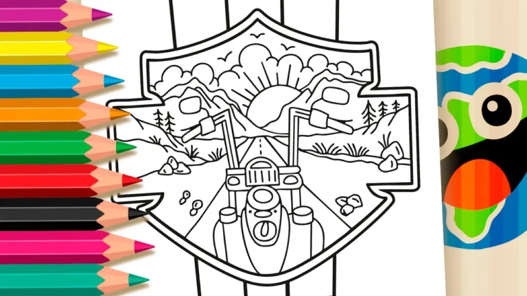 Moto Harley para Colorir GRÁTIS ▷ Pinte no Celular