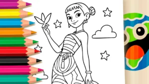 Desenho para colorir Zoey Guerreiras K-pop GRÁTIS ▷ Pinte no Celular