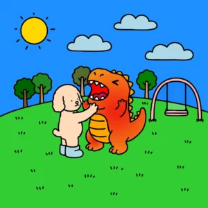 O dinossauro com dor de dente