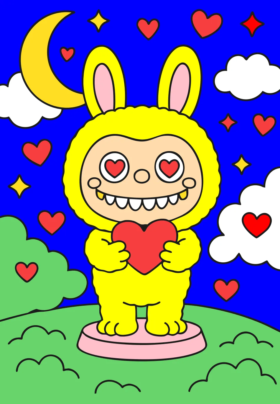 super labubu – Desenho Colorido Online para Pintar e Imprimir | Jogo de Colorir grátis no Mundo dos Jogos