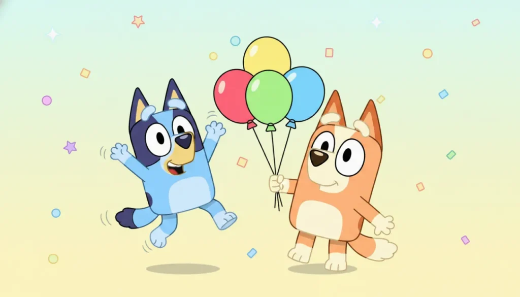 Desenhos do Bluey para Colorir e Imprimir Grátis: 14 Páginas da Turma Toda para Pintar Online ou em PDF