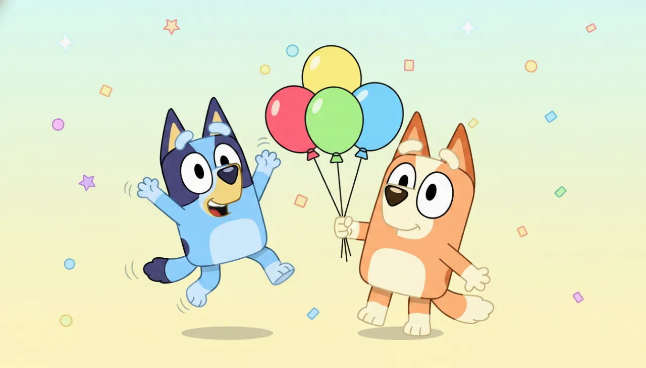 Coleção de 14 desenhos do Bluey para colorir online ou imprimir em PDF grátis no Mundo dos Jogos
