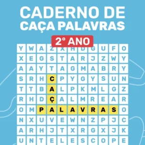 Capa do Caderno de Caça-Palavras do 2º Ano do Ensino Fundamental