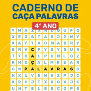Capa do Caderno de Caça-Palavras do 4º Ano do Ensino Fundamental