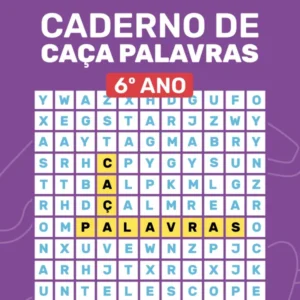 Capa do Caderno de Caça-Palavras do 6º Ano do Ensino Fundamental