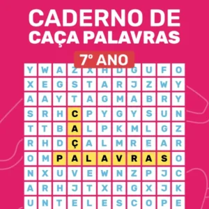 Capa do Caderno de Caça-Palavras do 7º Ano do Ensino Fundamental
