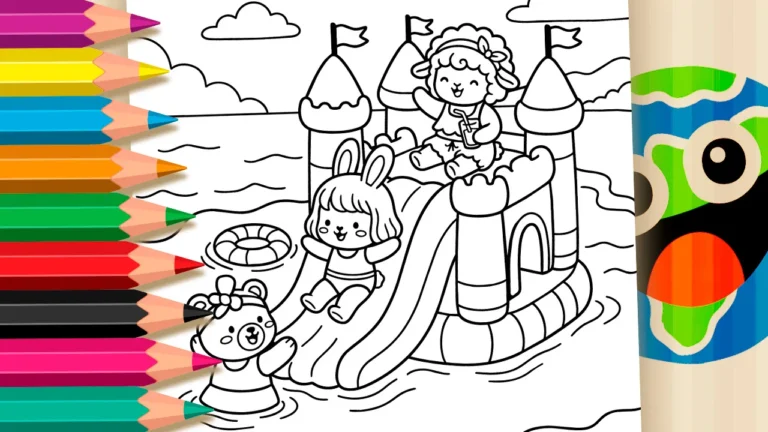 Desenho Castelo Inflável GRÁTIS ▷ Pinte no Celular