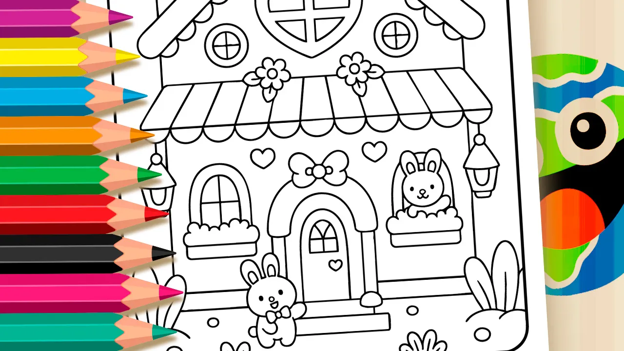 Desenho de Coelhinhos para Colorir GRÁTIS ▷ Pinte no Celular