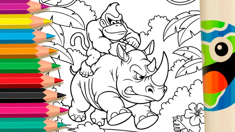 Donkey Kong no Rinoceronte GRÁTIS ▷ Pinte Online