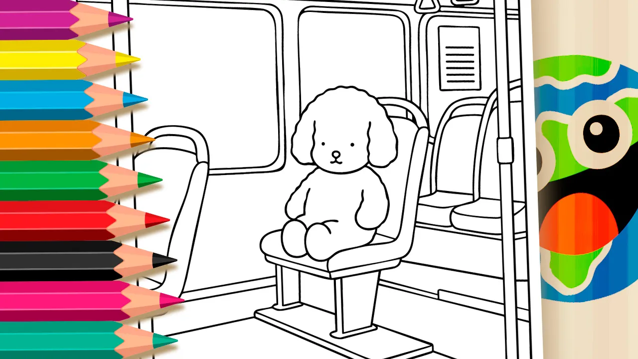 Ônibus Estilo Bobbie Goods para Colorir GRÁTIS ▷ Pinte no Celular