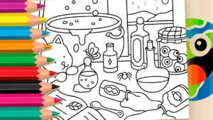 Desenho para colorir Feitiçaria para Colorir Estilo Bobbie Goods ▷ Pinte no Celular