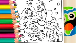 Desenho para colorir Gatinhos Kawaii GRÁTIS ▷ Pinte no Celular
