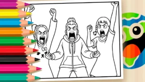 Guerreiras do KPOP Chateadas Para Colorir GRÁTIS ▷ Pinte Agora!