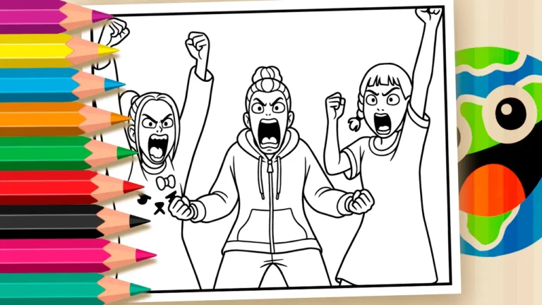 Guerreiras do KPOP Chateadas Para Colorir GRÁTIS ▷ Pinte Agora!
