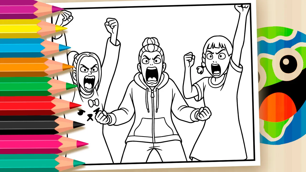 Guerreiras do KPOP Chateadas Para Colorir GRÁTIS ▷ Pinte Agora!