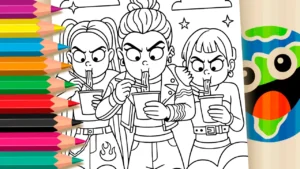 Macarrão das Guerreiras do Kpop GRÁTIS ▷ Pinte Online