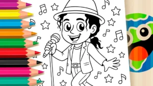 Desenho para colorir Michael Jackson para Colorir GRÁTIS ▷ Pinte no Celular